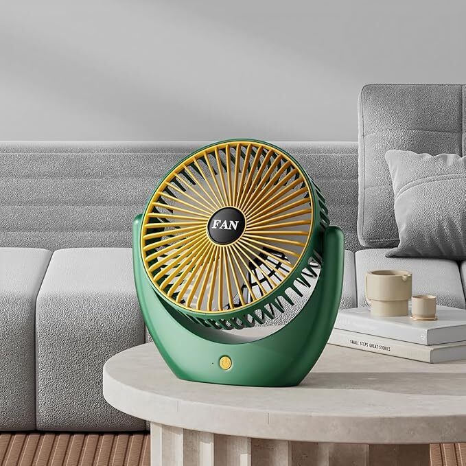 BAZKU Rechargeable 1800mAh Desk Fan,Portable USB Powered Quiet Table Fan 3-Blade Cooling Mini Portable Personal Table Fan_2025 USB Fan-image-14