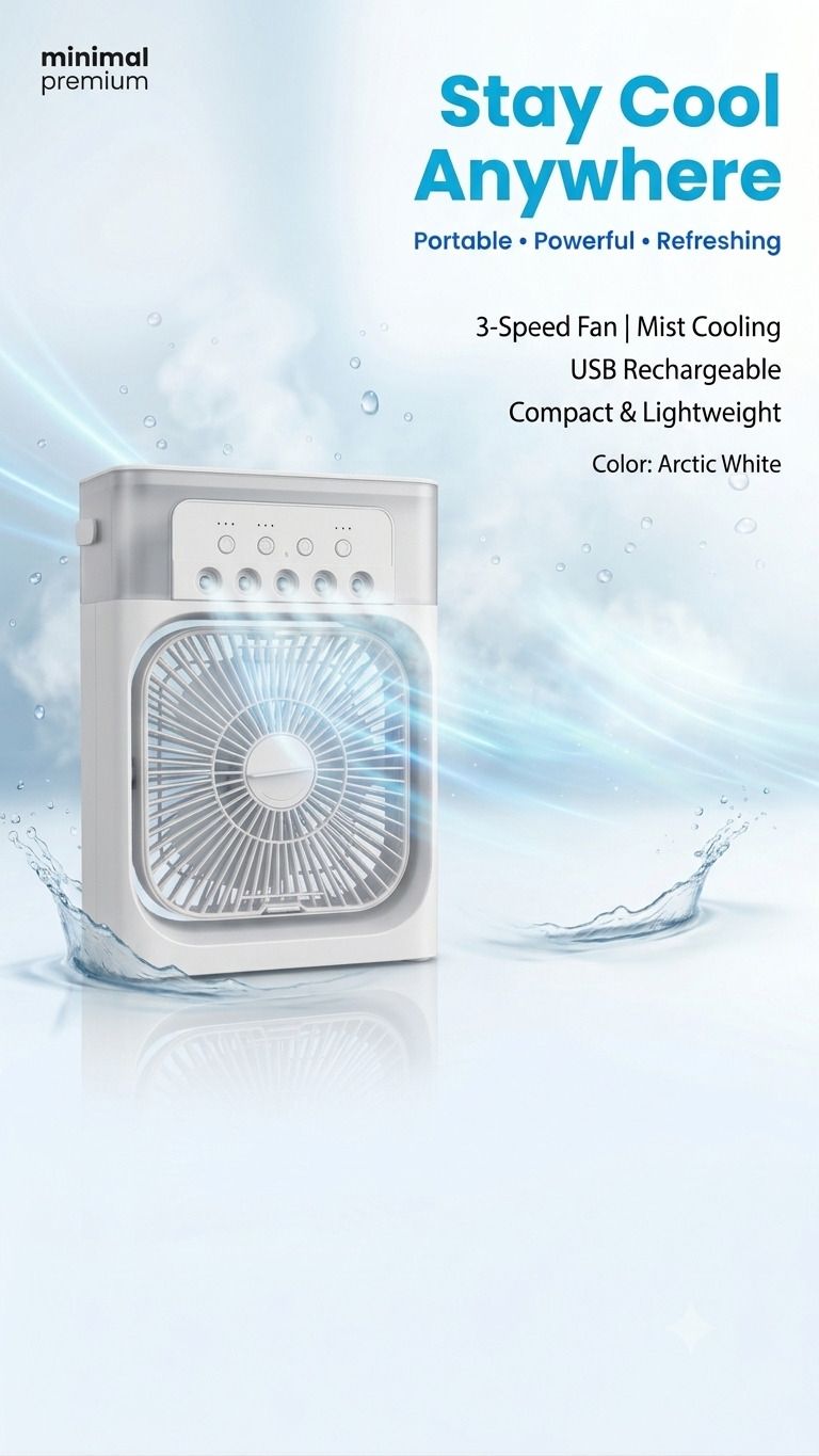 Bhagwati Traders portable USB cooling fan fan white 01 USB Air Cooler-image-25