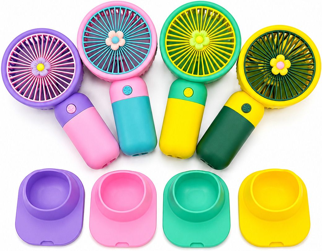 SHIVA Portable Rechargeable Mini Fan for Kids & Adults Cute- Handheld Small Desk Fan with Stand USB Fan-image-42