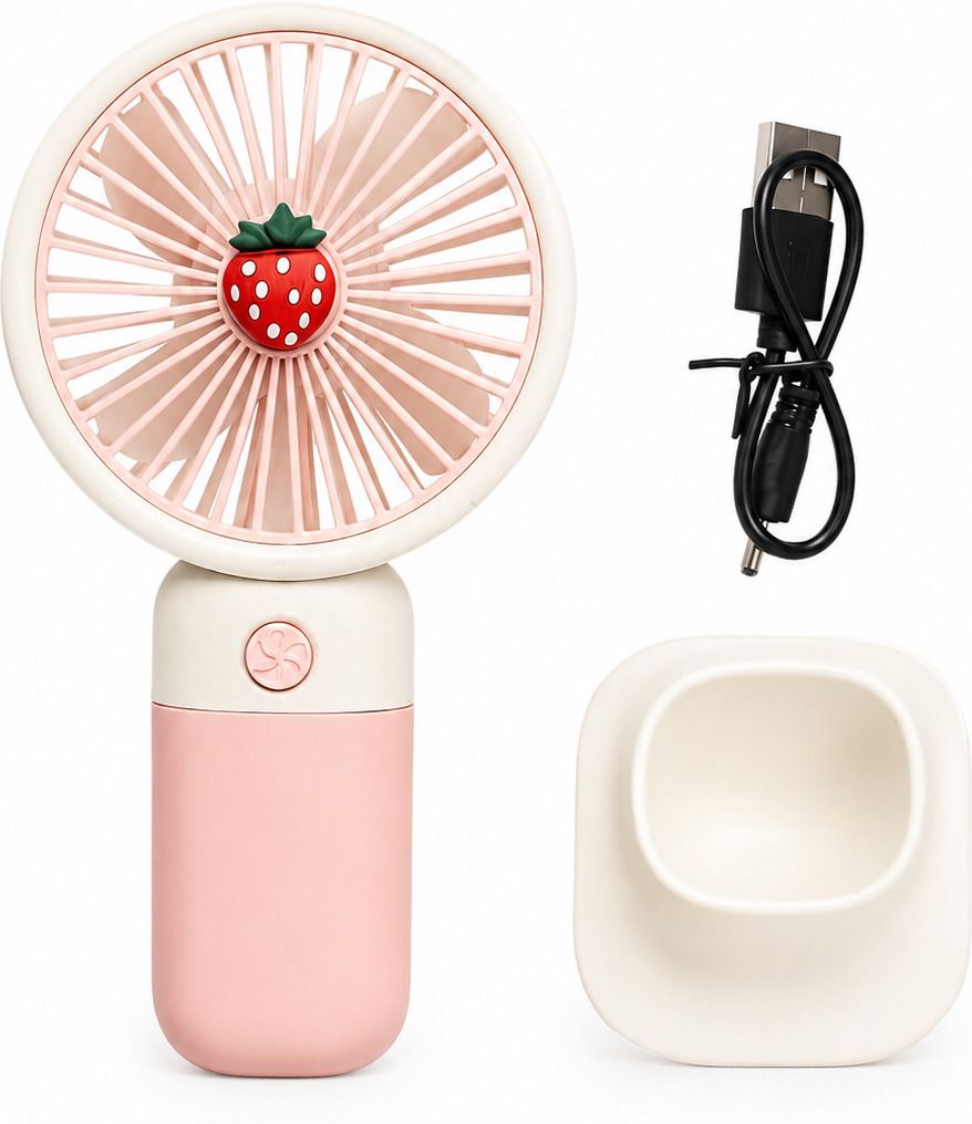 Wonderwhimzy CUTE FRUIT SERIES PORTABLE FAN| Rechargeable MINI Cooling Fan 2026 JET SPEED USB FAN USB Fan-image-3