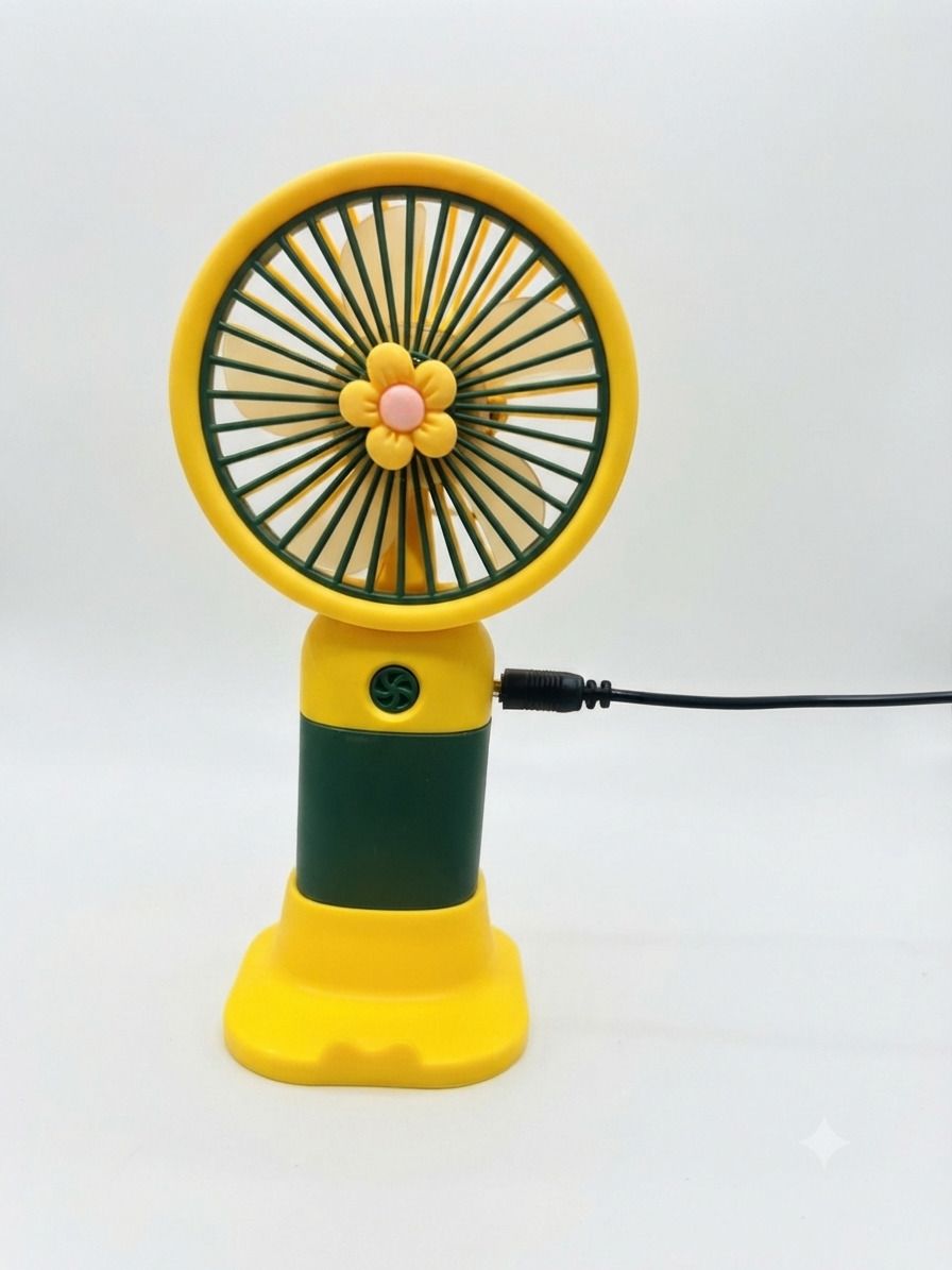 SHIVA Portable Rechargeable Mini Fan for Kids & Adults Small Desk Fan with Stand, Battery Operated USB Fan-image-41