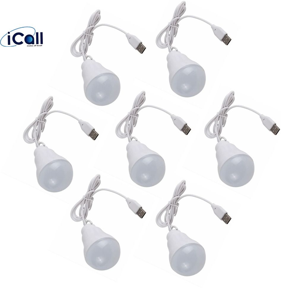 icall BBD 7 USB LED Bulb 5 Watt 6 Volts Bright Light Reading Lamp for Outdoor Camping Used with Any Laptop, PC, Power Bank Led Light-image-35