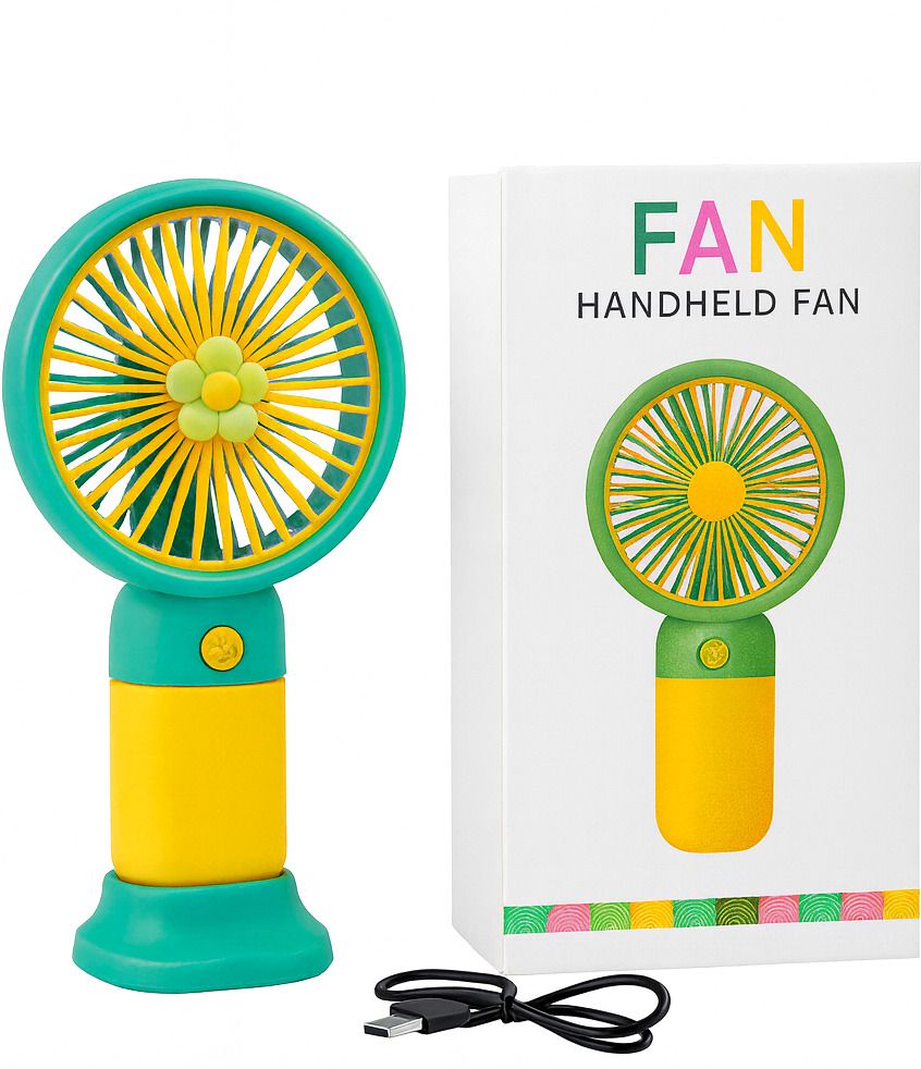 HEYKAM Mini USB Handheld Fan | Rechargeable & Travel-Friendly | Strong Airflow Fan123 Rechargeable Fan-image-16