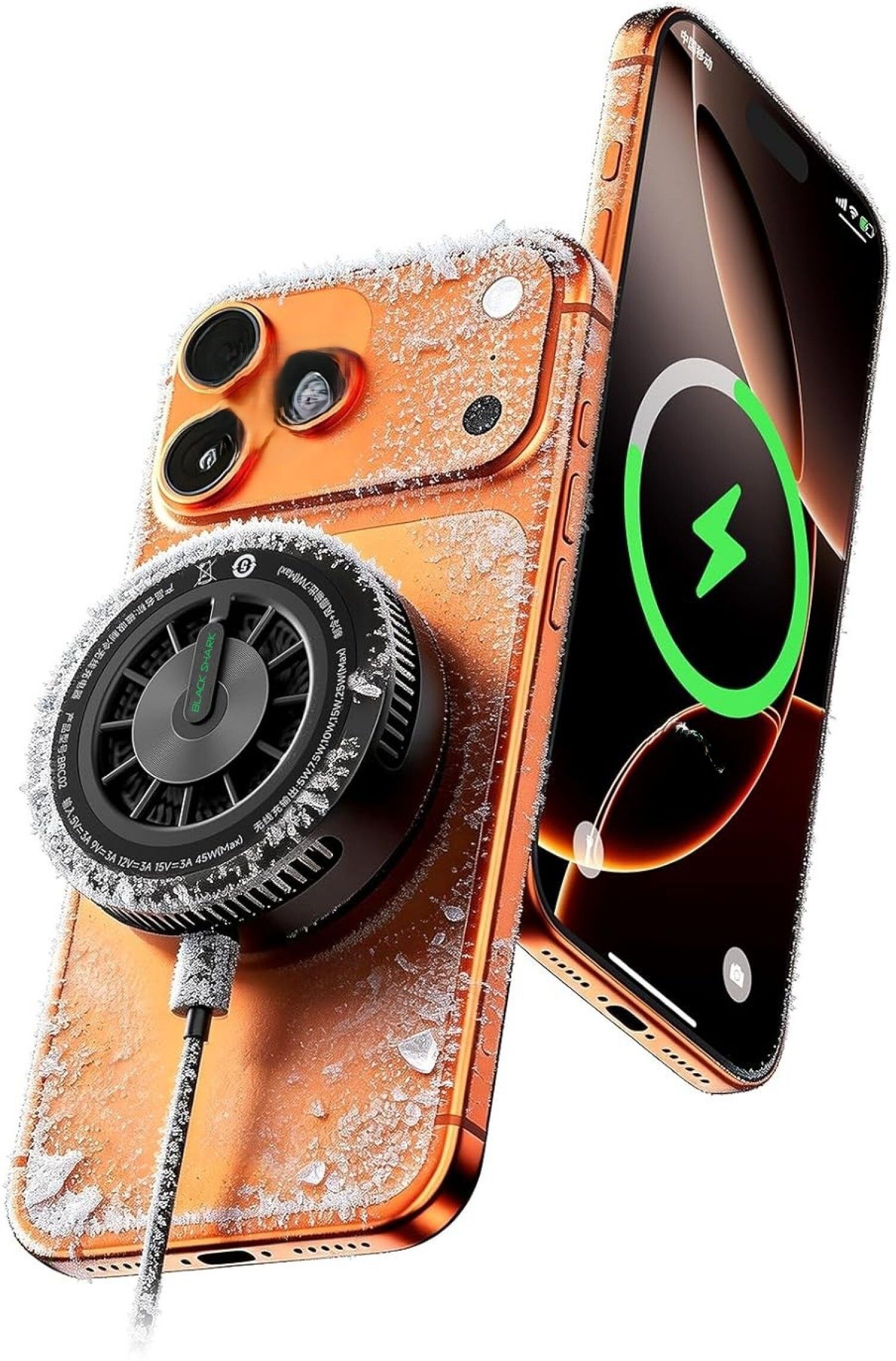Cubonic Black Shark 25W Dual Sided Comptaible with iphone Series 12 & above Charging Pad-image-44