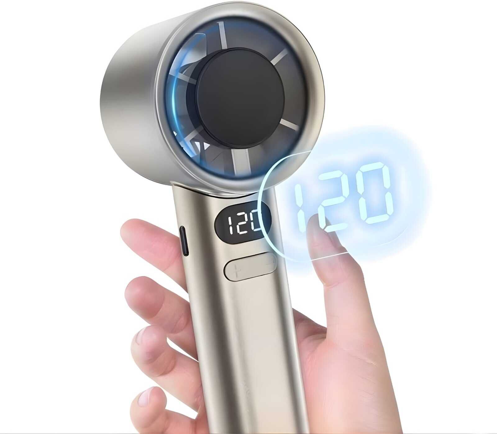 omnex Portable Digital Handheld Cooling Fan with LED Display personal cooling fan M 11 USB Fan | USB Fan-image-29