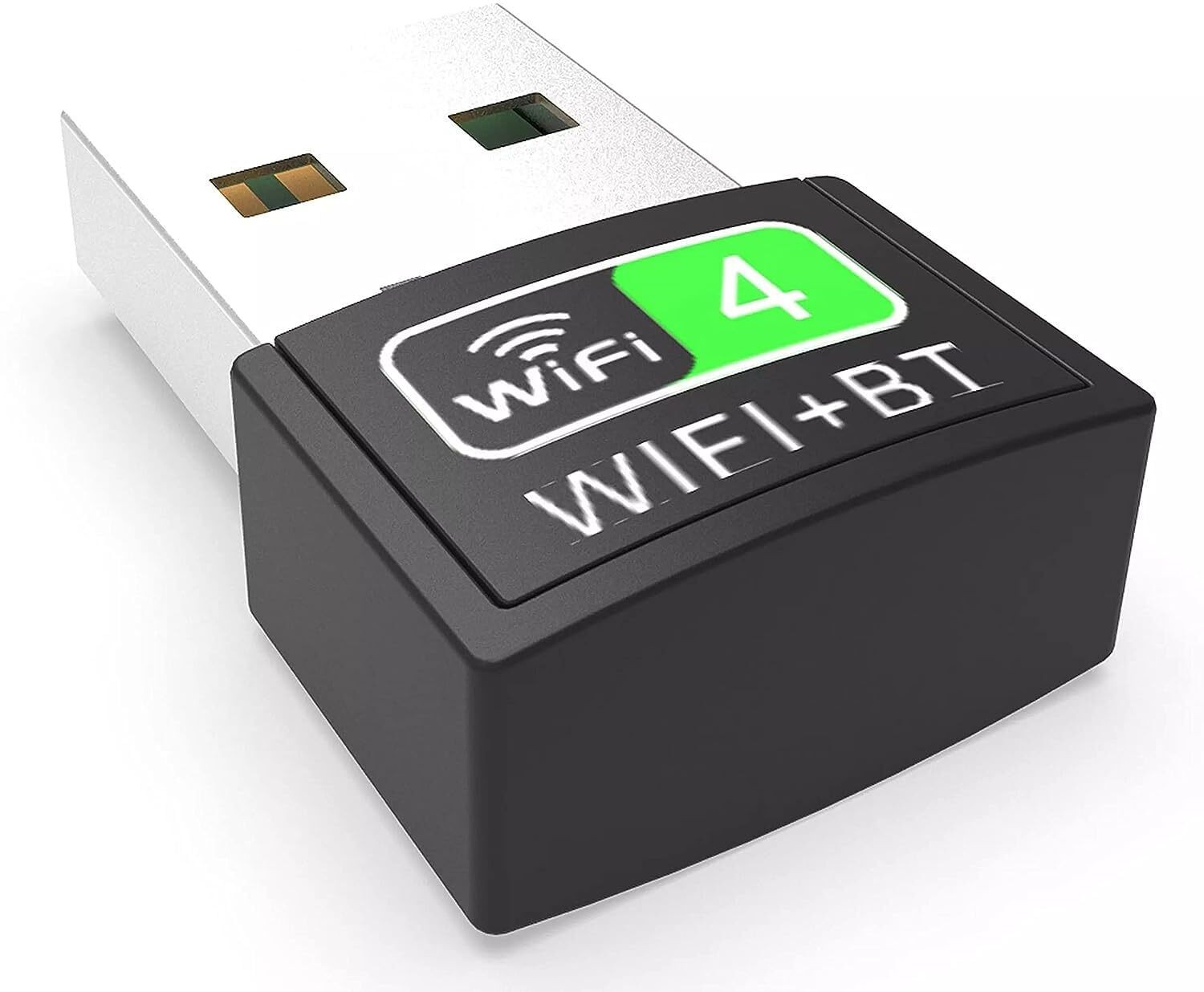VOOCME Network Card WiFi Receiver Bluetooth Transmitter for PC, Laptop, Desktop. Black 2 in 1 USB Bluetooth & WiFi Wireless Adapter Bt 4.2 150Mbps WiFi Dongle USB Hub image 1