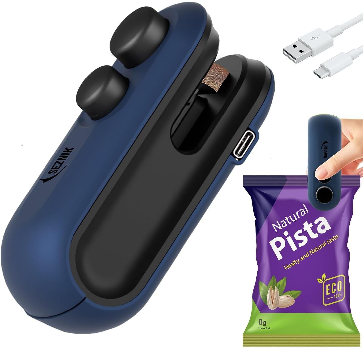 Mini Sealing Machine Packet Sealer for Food Snacks Fresh Storage Plastic Bag Hand Held Heat Sealer