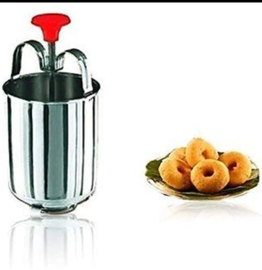 viksenterprise Stainless Steel Medu Vada Maker with Stand Vada Maker-picture-12