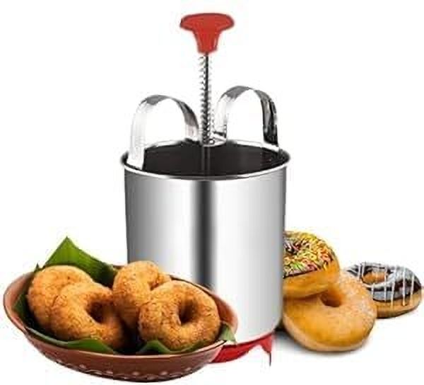 Stainless Steel Doughnut Maker Machine with Press Handle for Donut Making Vada Maker