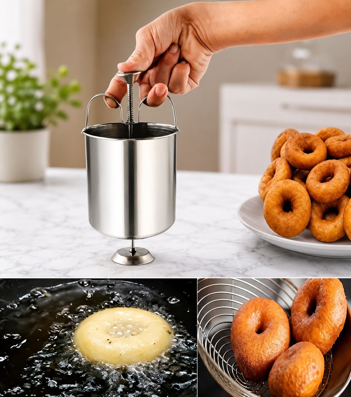 Vada maker perfect shape vadas with manual mixer Vada Maker-image-49
