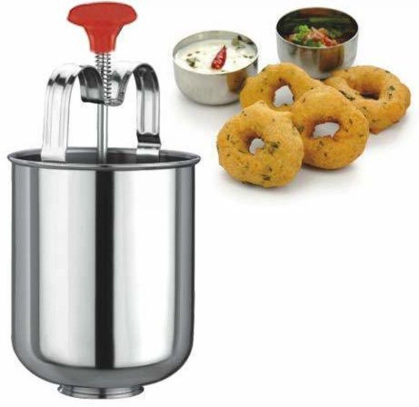 Stainless Steel Menduvada Maker Medu Vada Plastic Pack 1 Vada Maker-image-4