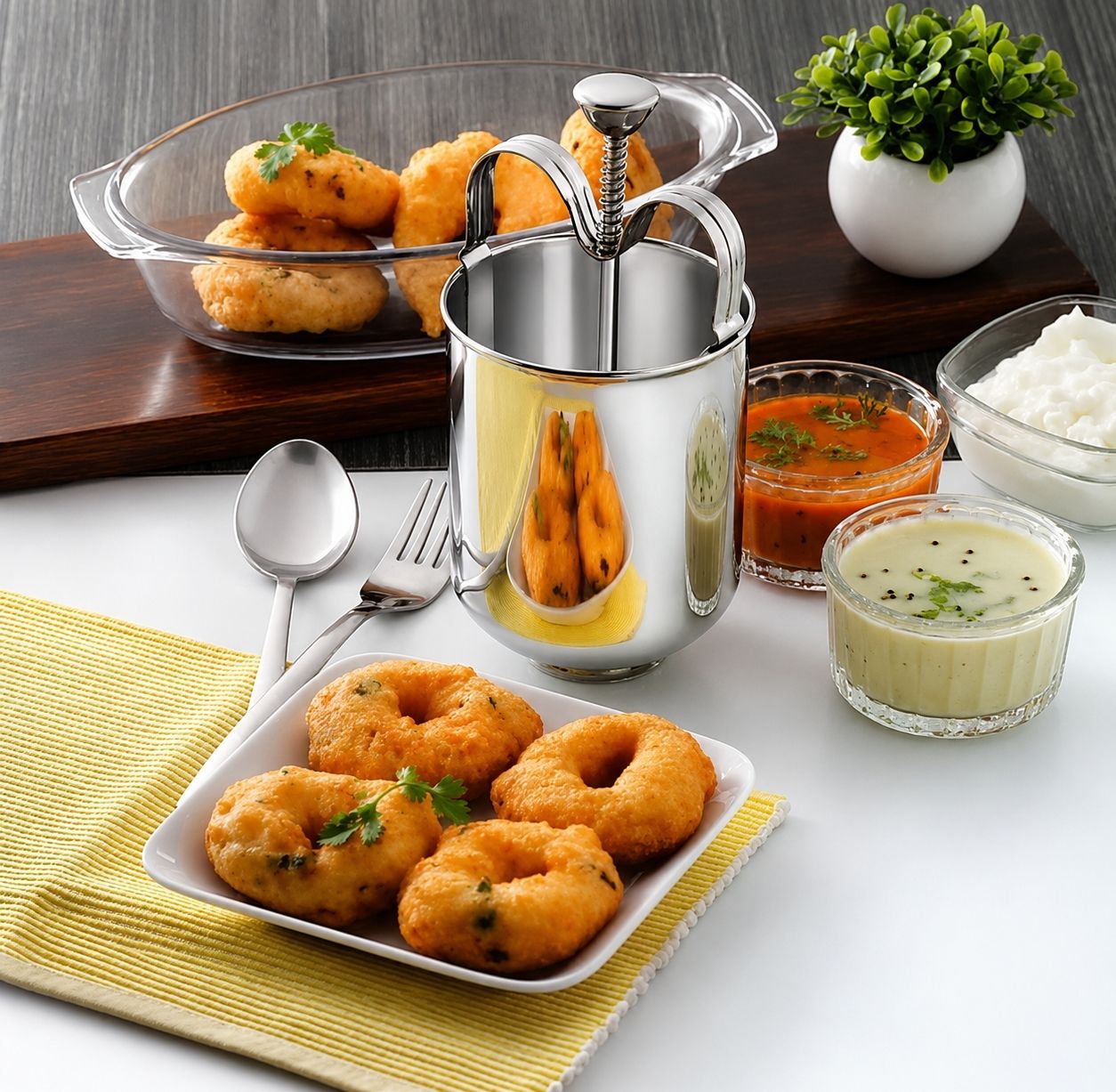 sangeetha enterprises Manual Medu Vada Batter Mixer for Soft & Fluffy Vadas Vada Maker-picture-29