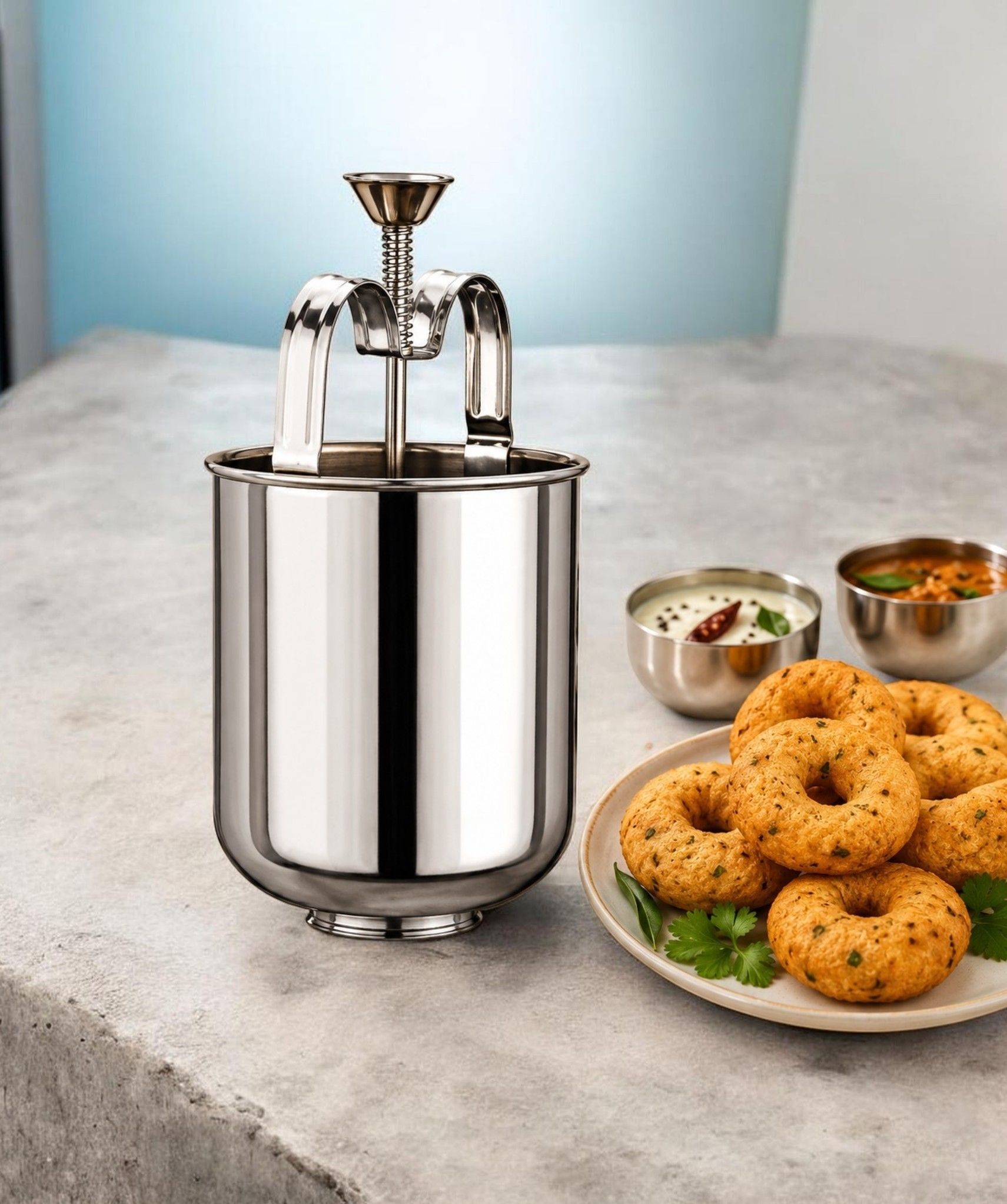 mahakali Effortless South Indian Breakfast: Handheld Medu Vada Dispenser Tool Vada Maker-picture-10