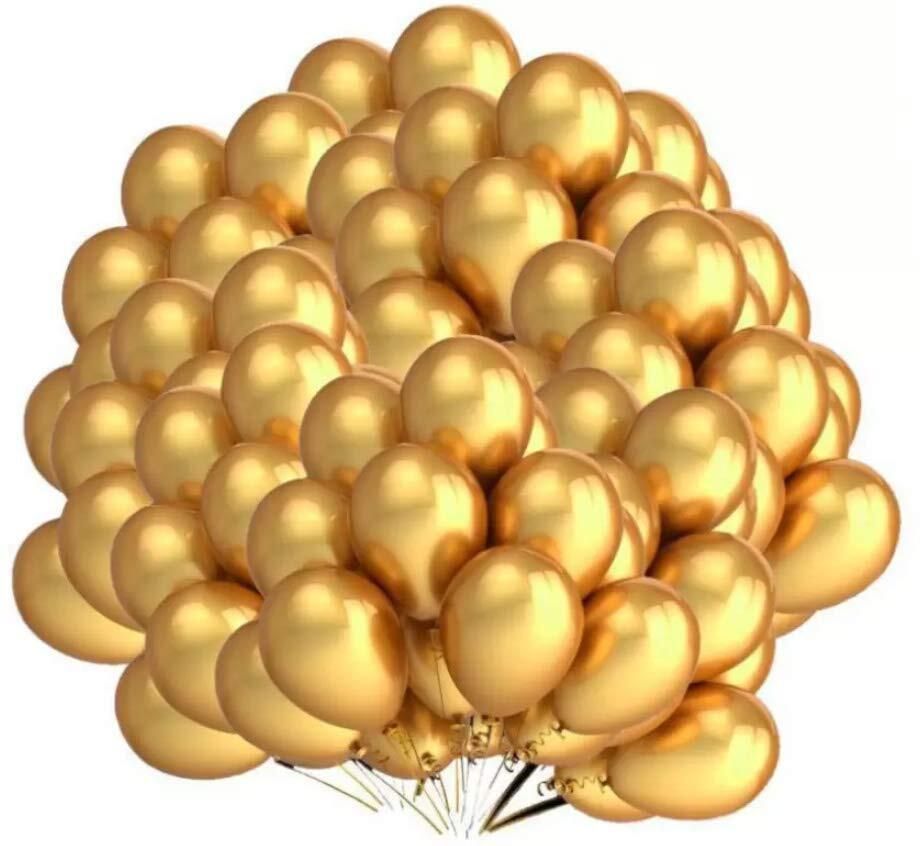urban magic Solid Balloon - Metalic Golden pack of 50 Balloon-picture-21