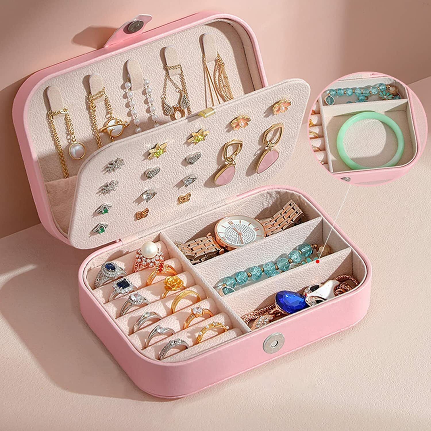 Jewelry Box Travel Jewelry Box Travel jewellery Box,Mini jewellery Box Vanity Box-image-24