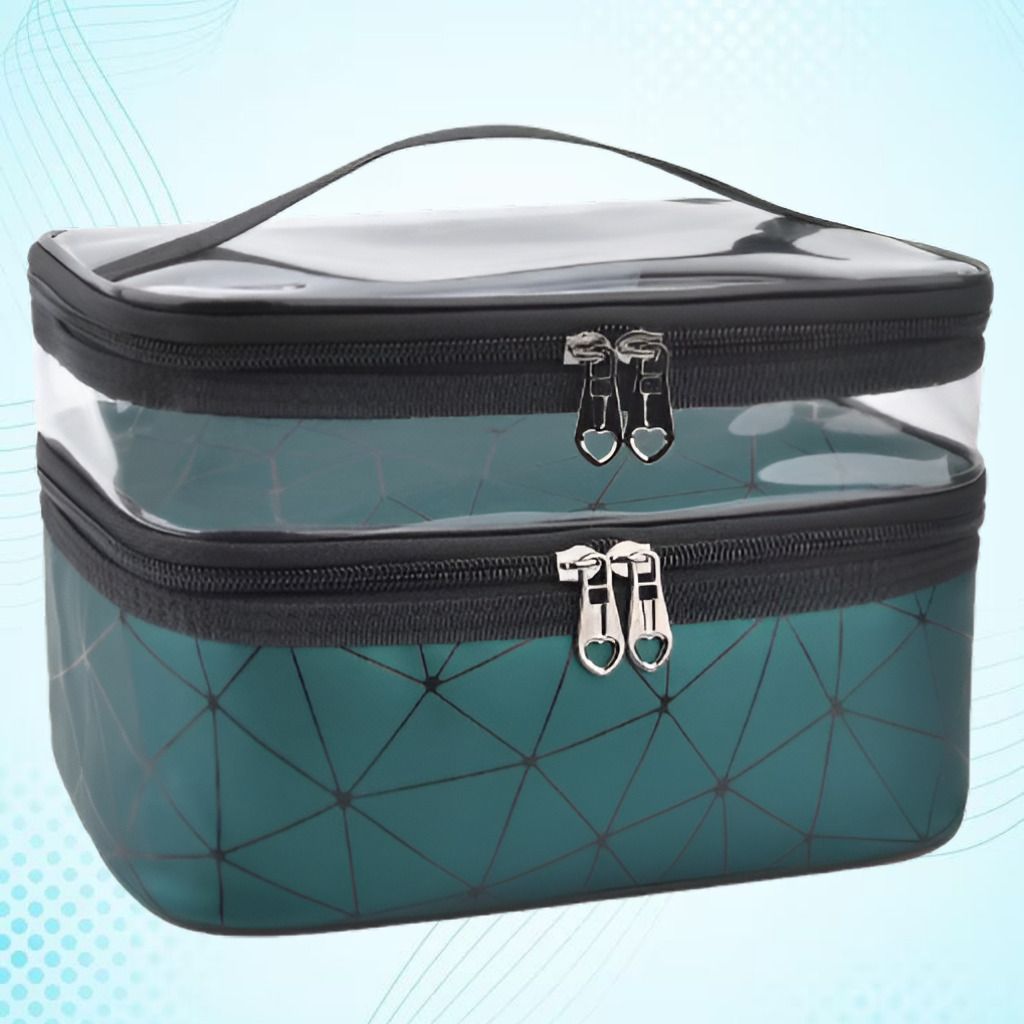Makeup and Toiletry Organizer with Spacious Interior Cosmetic Bag Pouch for Girls Vanity Box-image-24