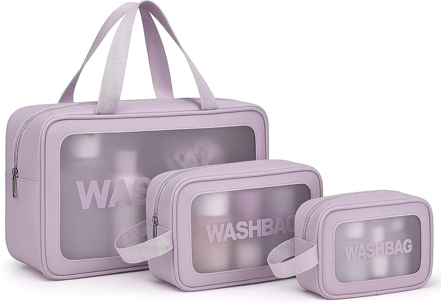 helen 3Pcs Washbag Set, Wash Make Up Bag Waterproof Zippered Washbasg Bag, Vanity Box Function refers to the purpose of Vanity Box. Makeup, Makeup and Jewellery, etc. Vanity Box-picture-15