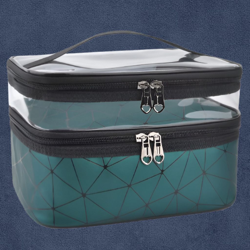 Double Layer Cosmetic Carry Box with Handle Cosmetic Bag Pouch for Girls Vanity Box-image-17