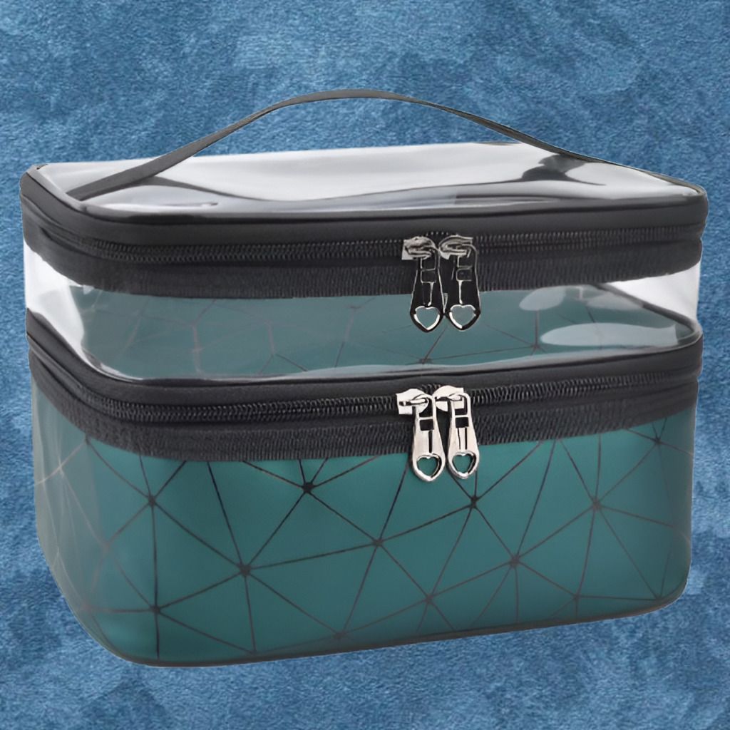 Travel Vanity Case for Cosmetics and Toiletries Cosmetic Bag Pouch for Girls Vanity Box-image-1
