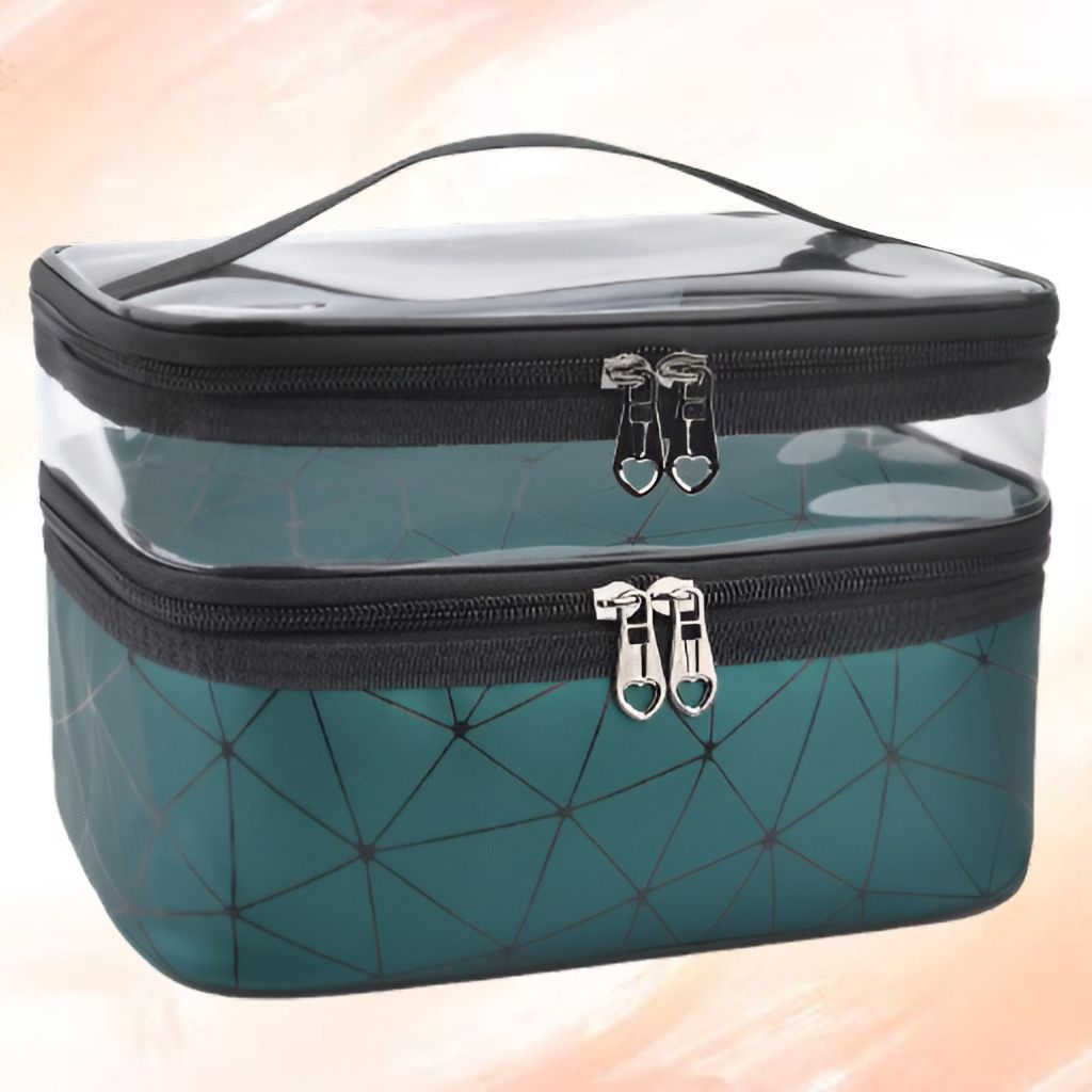 skynest Travel Makeup Case with Easy Storage Compartments Cosmetic Bag Pouch for Girls Vanity Box-picture-45