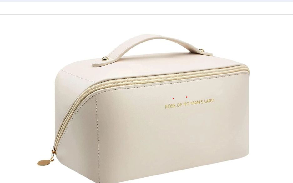 Women White Cosmetic Bag-image-23
