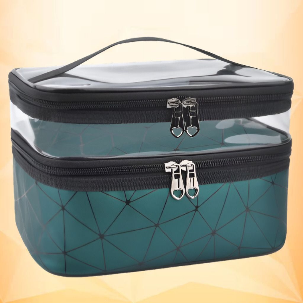 swiftboy Dual Section Beauty Storage Bag for Travel Use Cosmetic Bag Pouch for Girls Vanity Box-picture-22