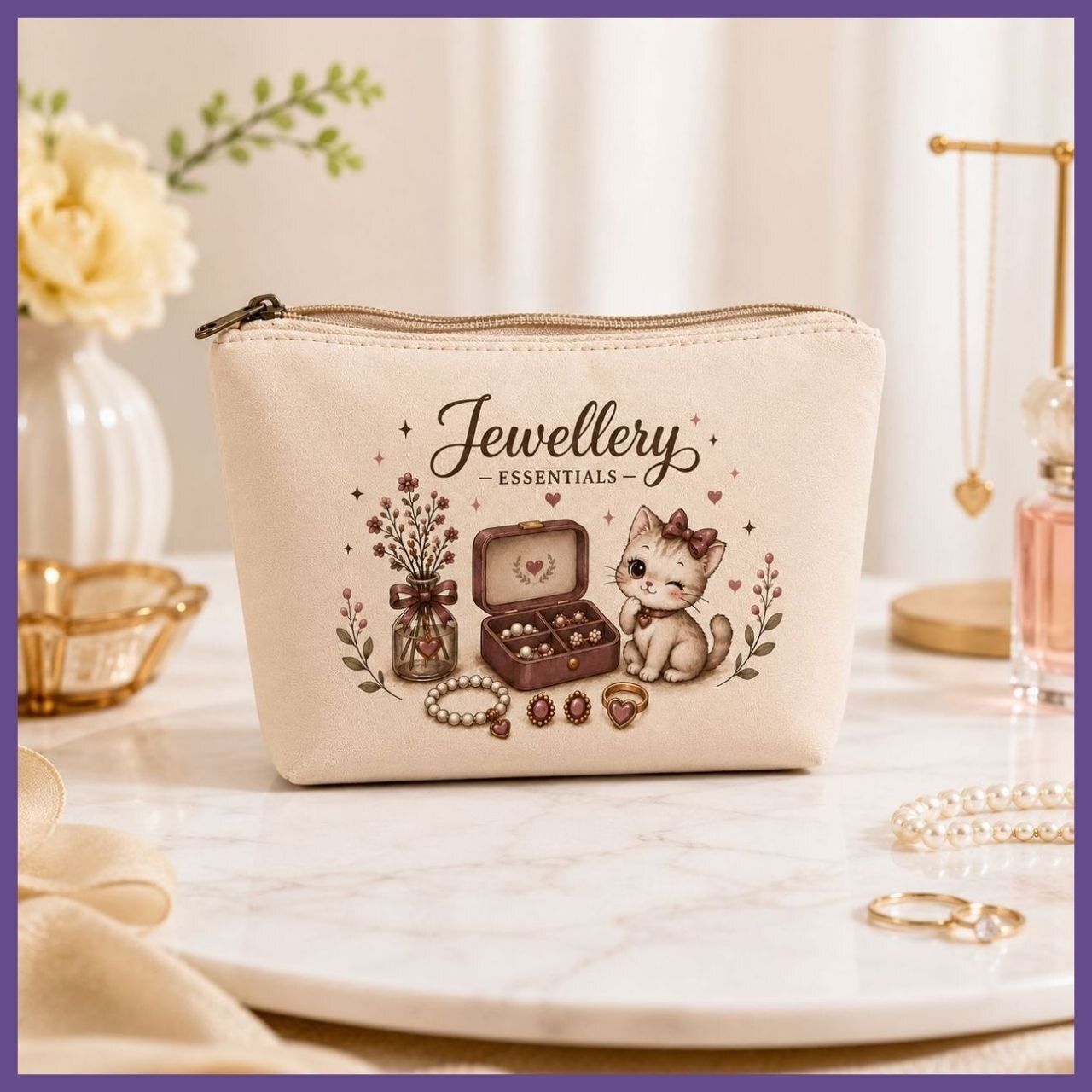 Girls Beige Cosmetic Bag-image-45