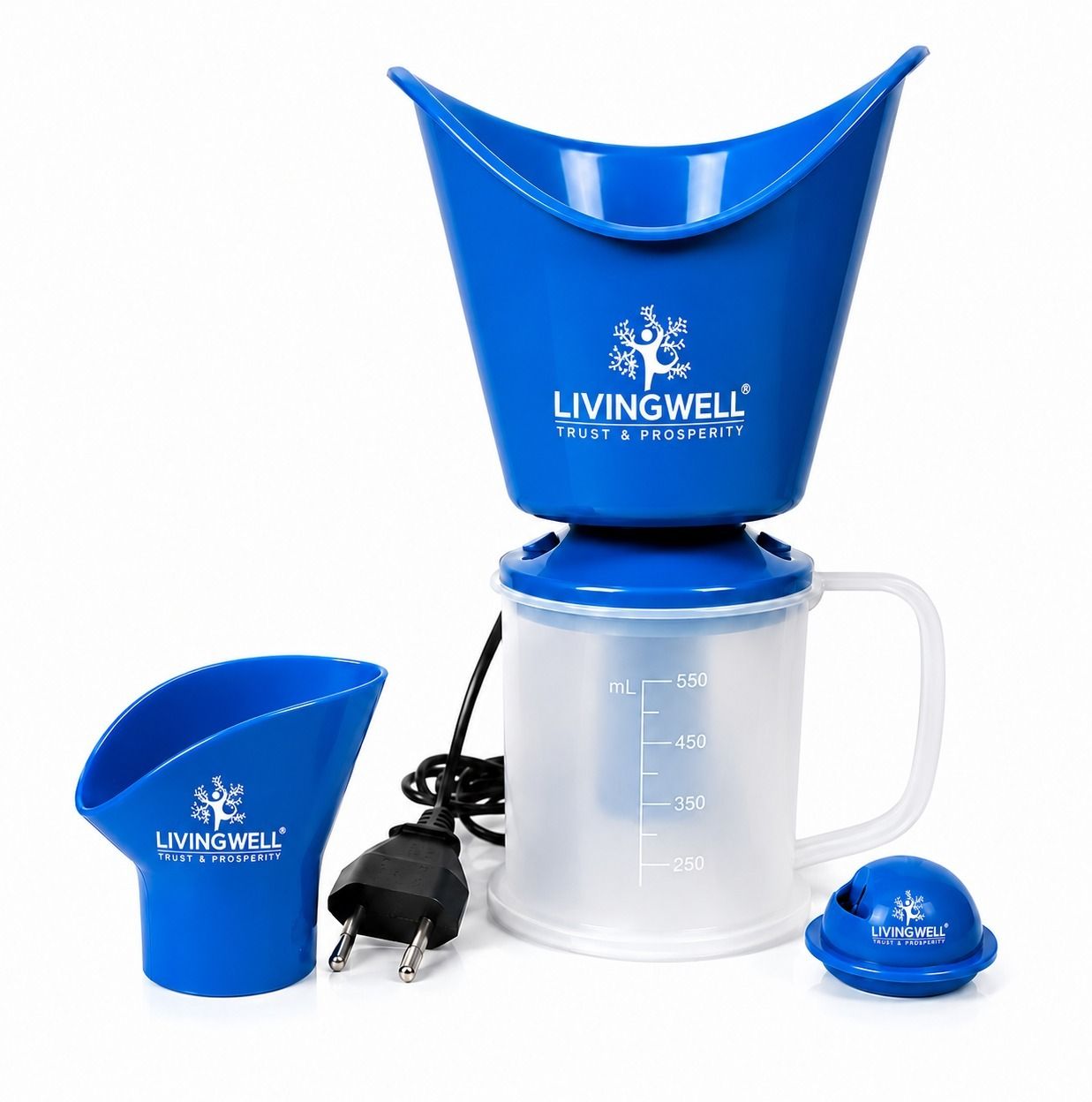 LIVING WELL 3-in-1 Steam Vaporizer with Facial Mask & Nose Inhaler | 550 ml | Vaporizer-picture-16