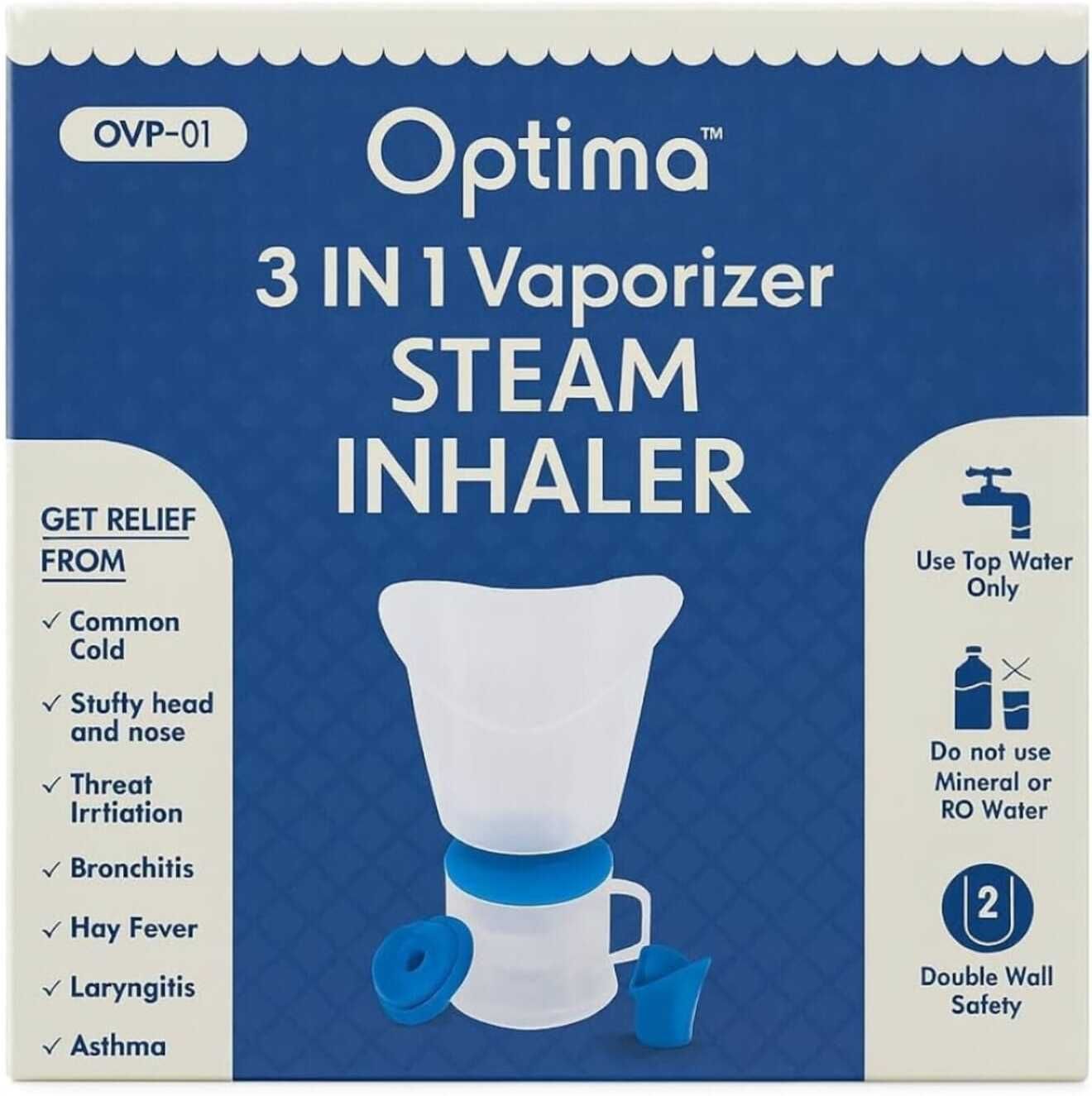 Optima All in 1 Steamer Vaporizer (White, Blue) Vaporizer