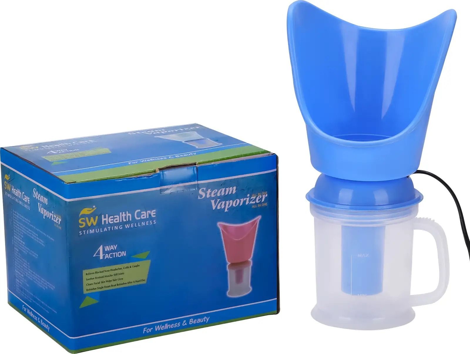 SW HEALTH CARE 3 in 1 steamer for cold & cough, vaporizer steamer for cough,cold and facial Vaporizer-image-21