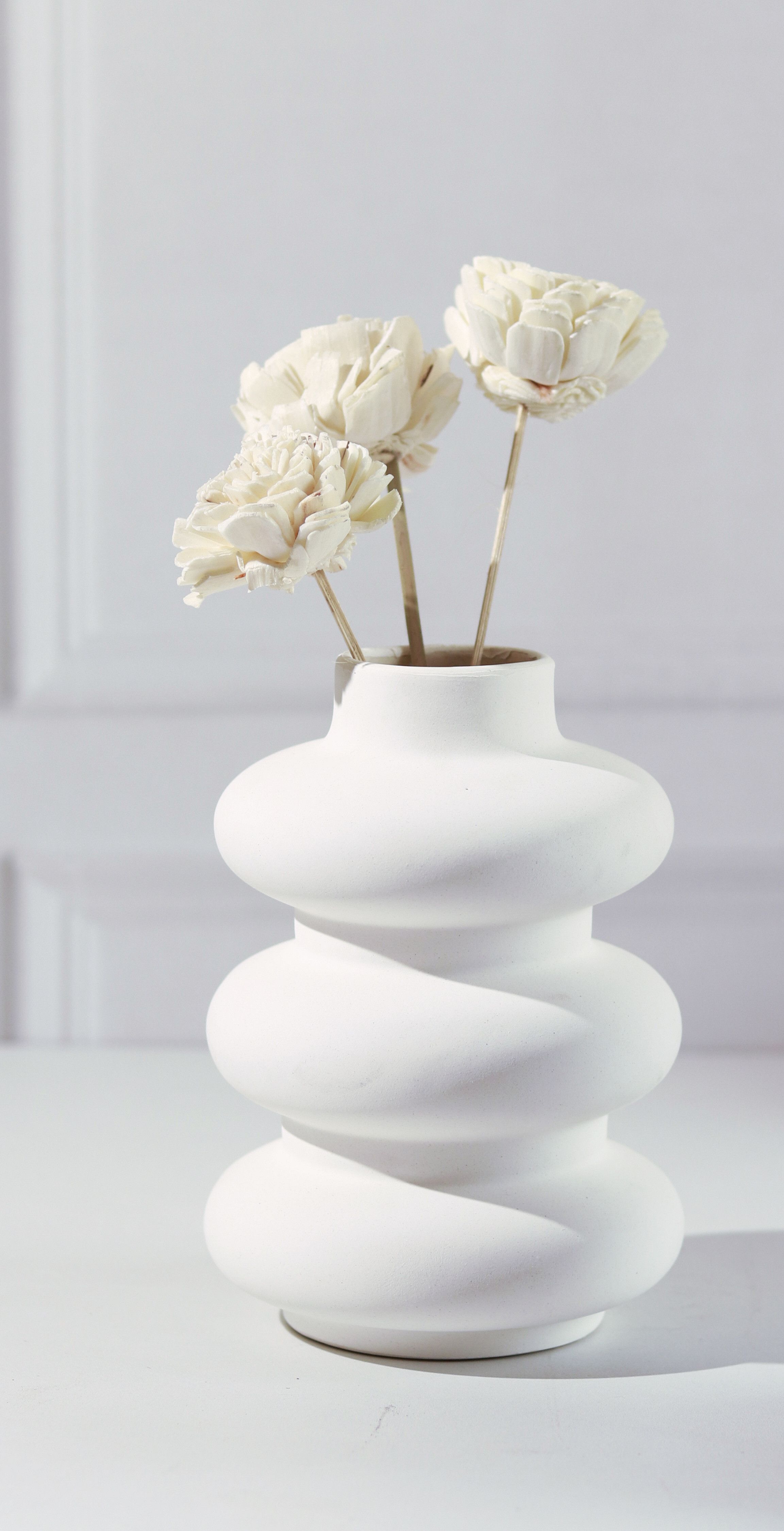 agarwals enterprises Minimalist Spiral Vase Ceramic Vase-picture-10
