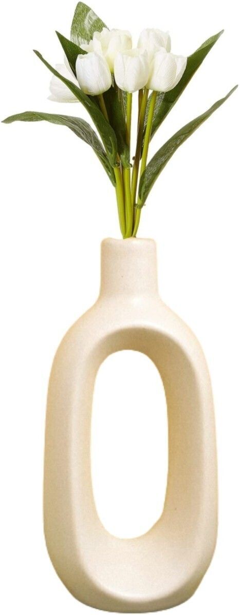 Ceramic Oval Shape For Bedroom/ Living Room , Vase, Pack Of 1 Ceramic Vase-image-37