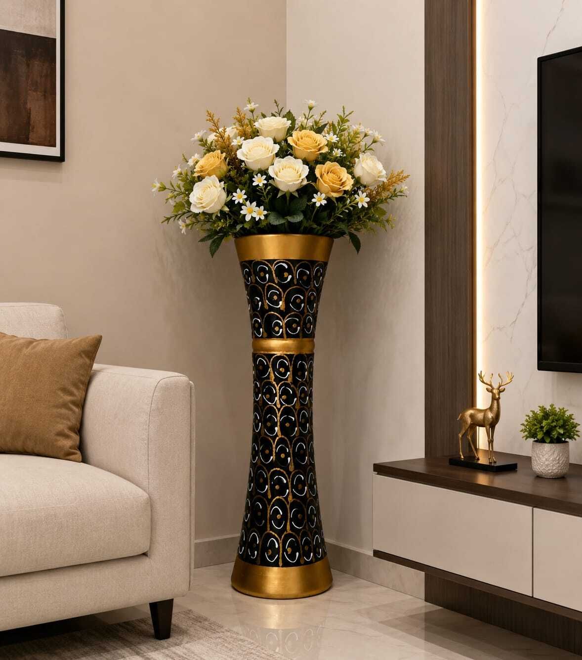 Flower Vase for Home Decor Bedroom Living Room Office Wooden Vase-image-44
