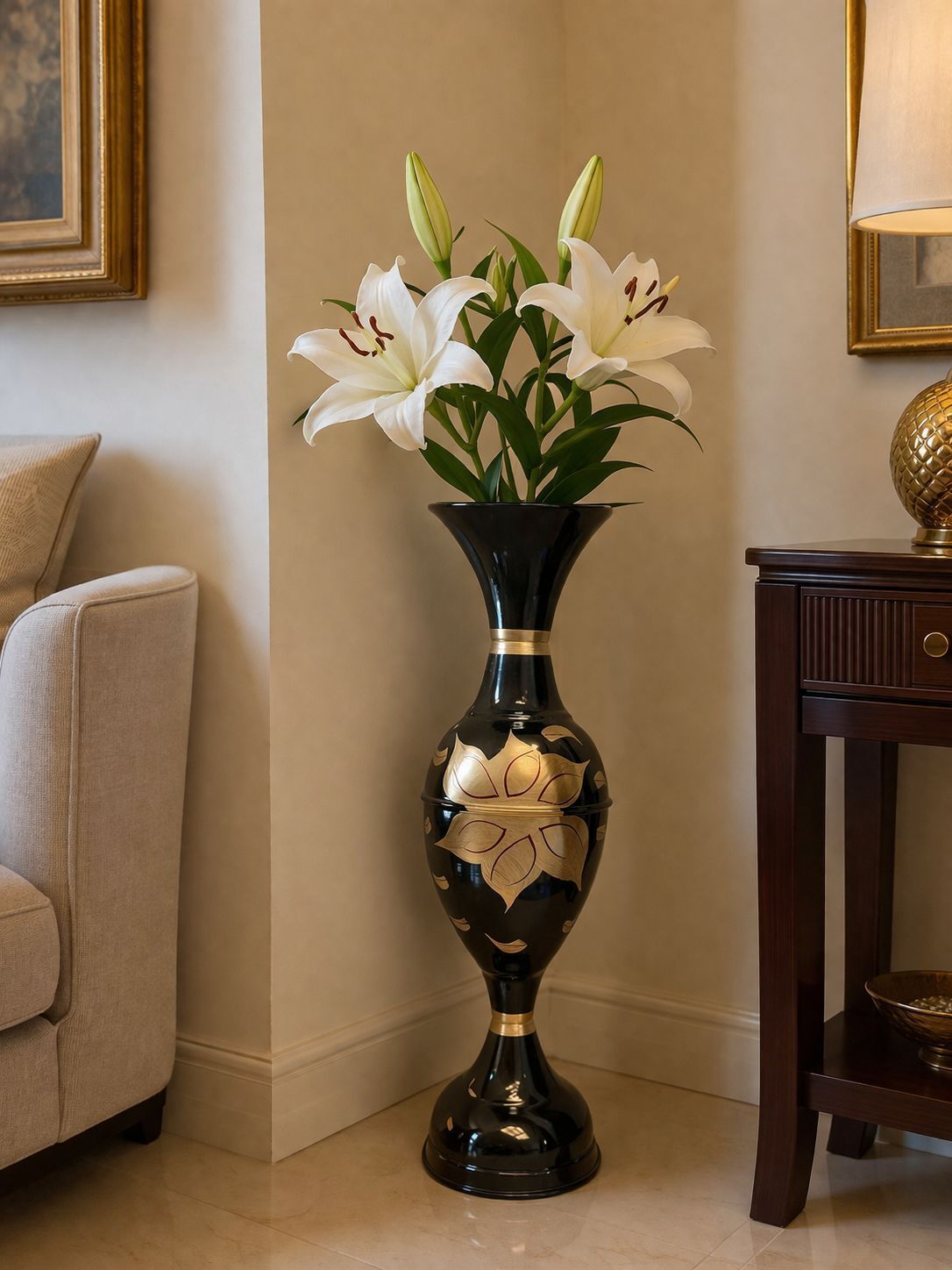 Decorative Metal Flower Vase premium Floor And Table flower vase Iron Vase-image-2
