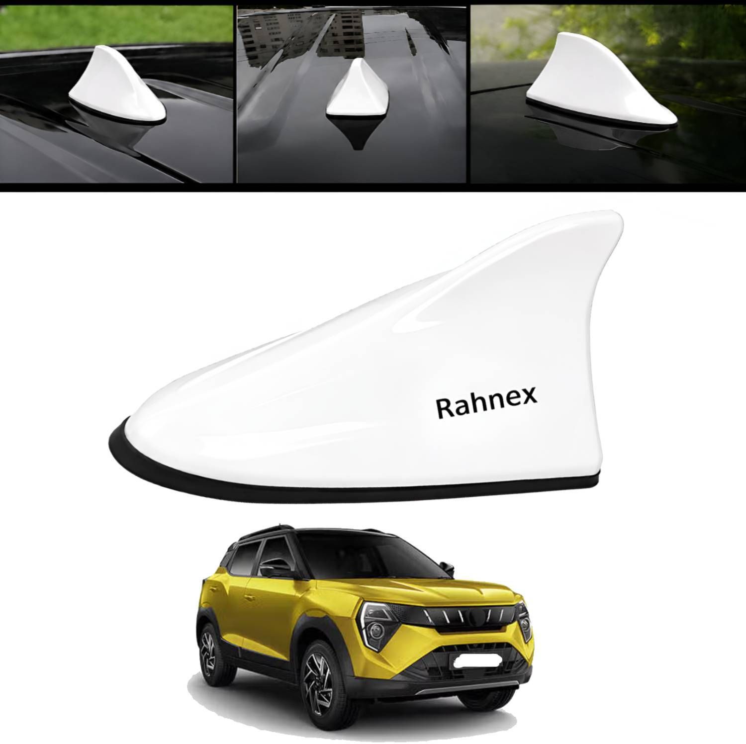 Shark Fin Car Antenna Universal Roof Mount Decorative White Antenna Duster 2015 Rahnex Universal Shark Fin Car Antenna White Roof Mounted Aerial-90 Satellite Vehicle Antenna-image-31