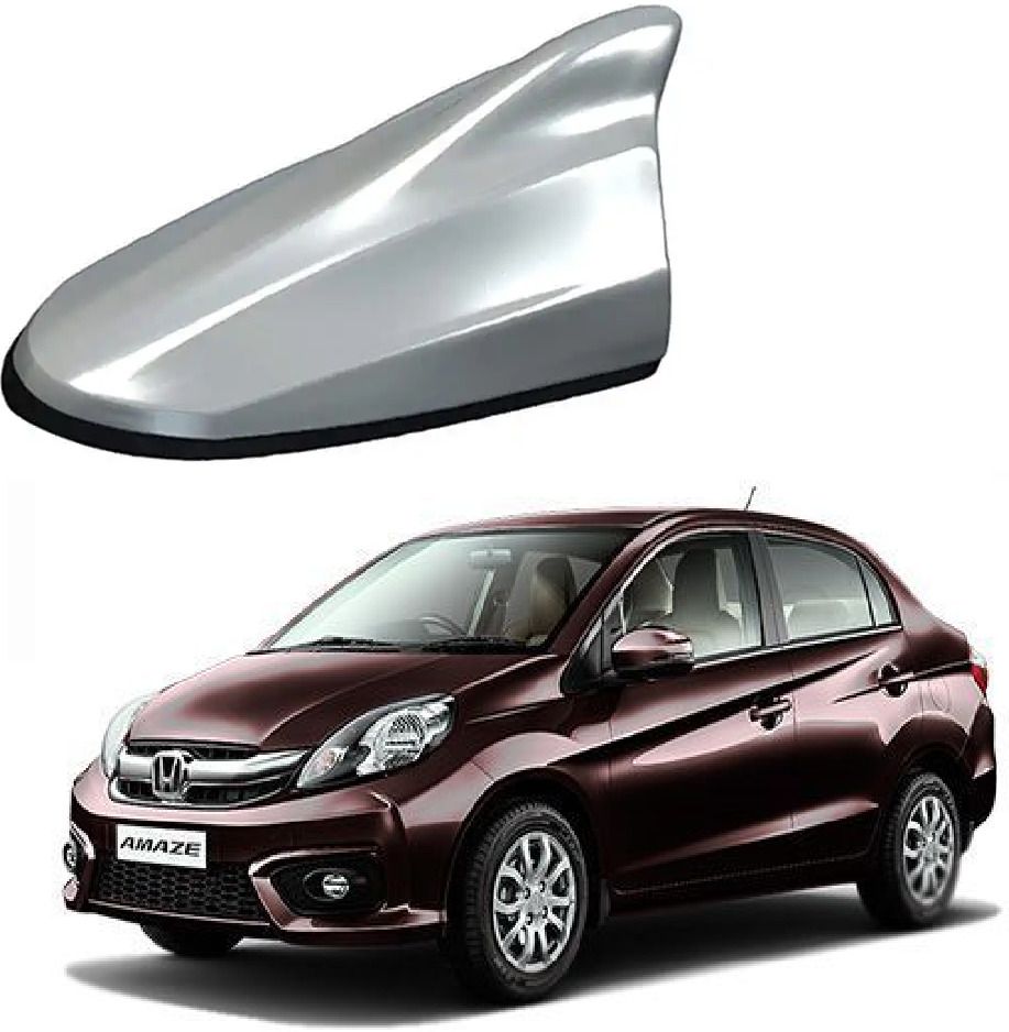 surestrive Sharkfin Antenna AM/FM Radio Signal Base with Adhesive Tape Honda Amaze Silver Honda Amaze All Model Satellite Vehicle Antenna-picture-0