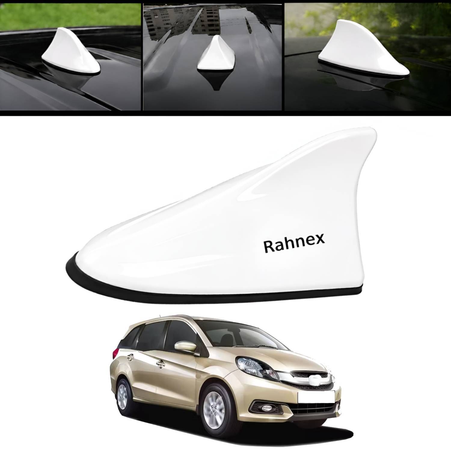 Shark Fin Car Antenna Universal Roof Mount Decorative white Antenna Mobilio 2022 Rahnex Universal Shark Fin Car Antenna White Roof Mounted Aerial-196 Satellite Vehicle Antenna-picture-40