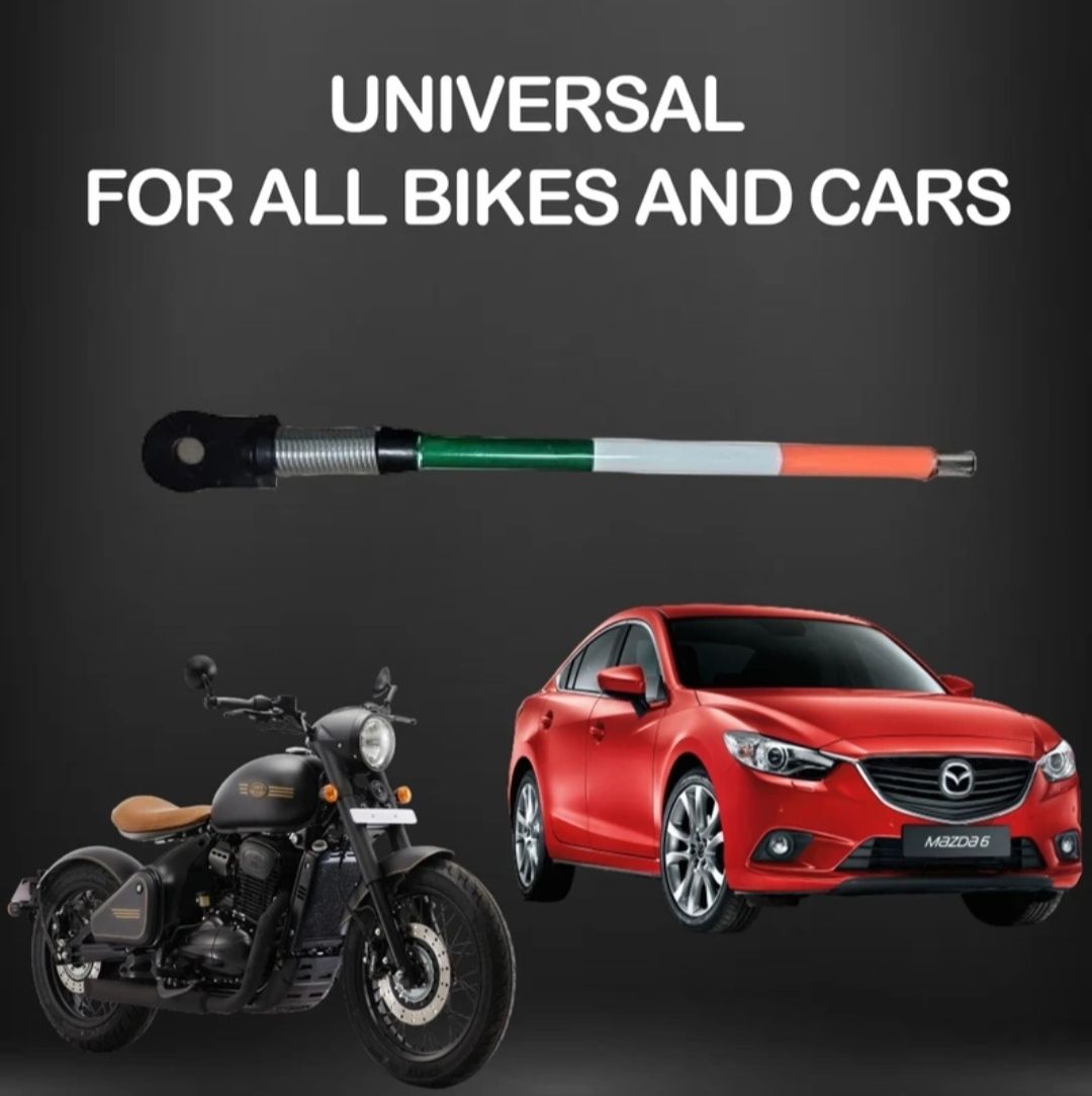 Universal Tricolor Spring Car & Bike Antenna Decorative Flexible Bolt Mount Whip Vehicle Antenna-image-47