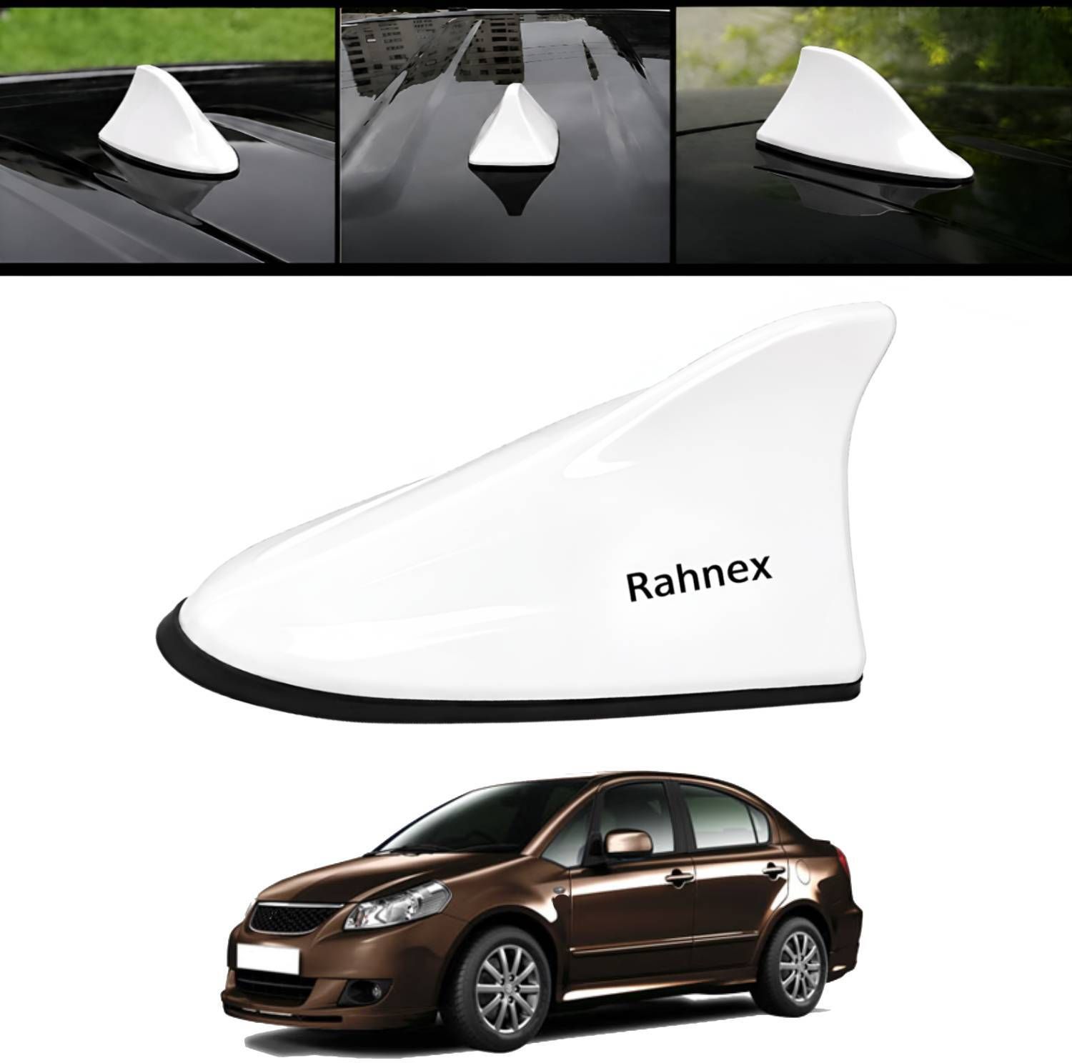 Shark Fin Car Antenna Universal Roof Mount Decorative White Antenna SX4 2012 Rahnex Universal Shark Fin Car Antenna White Roof Mounted Aerial-245 Satellite Vehicle Antenna-picture-29