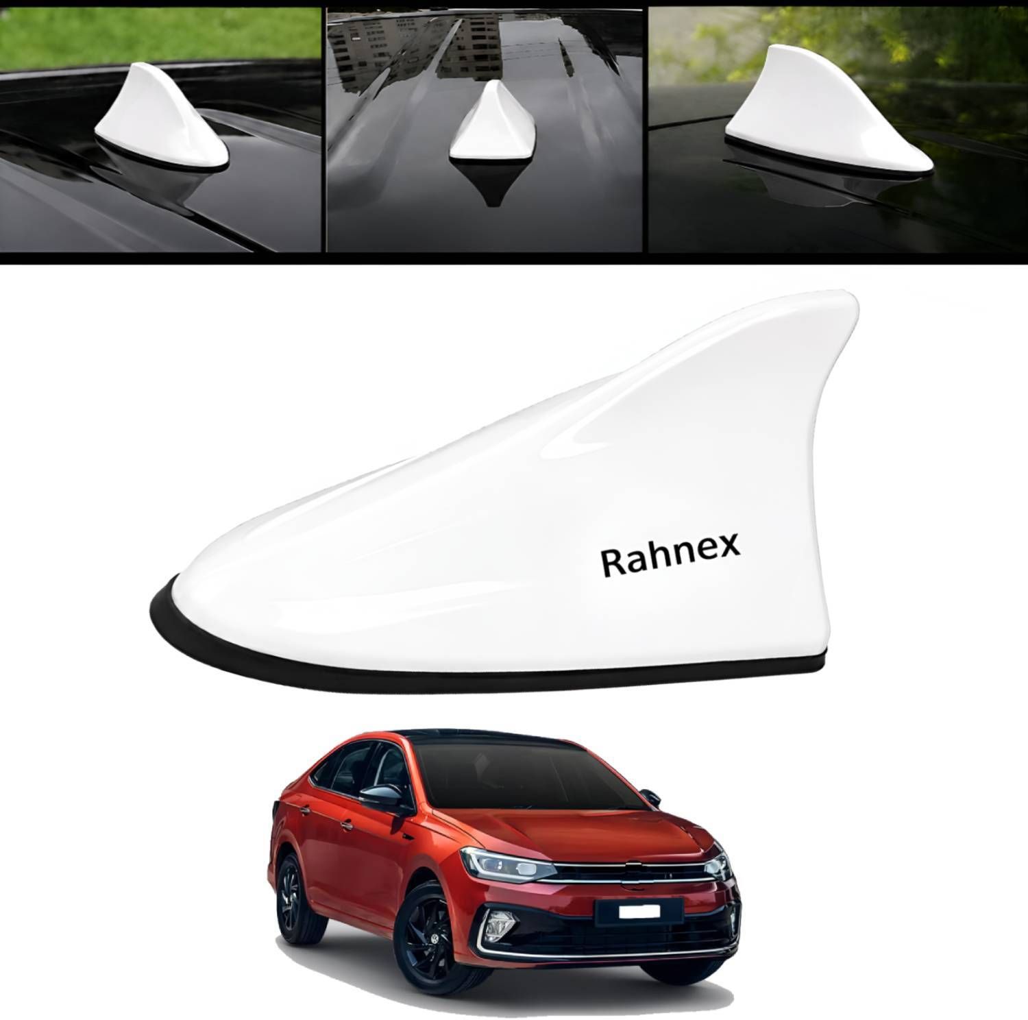 Shark Fin Car Antenna Universal Roof Mount Decorative White Antenna Virtus 2022 Rahnex Universal Shark Fin Car Antenna White Roof Mounted Aerial-293 Satellite Vehicle Antenna-picture-41
