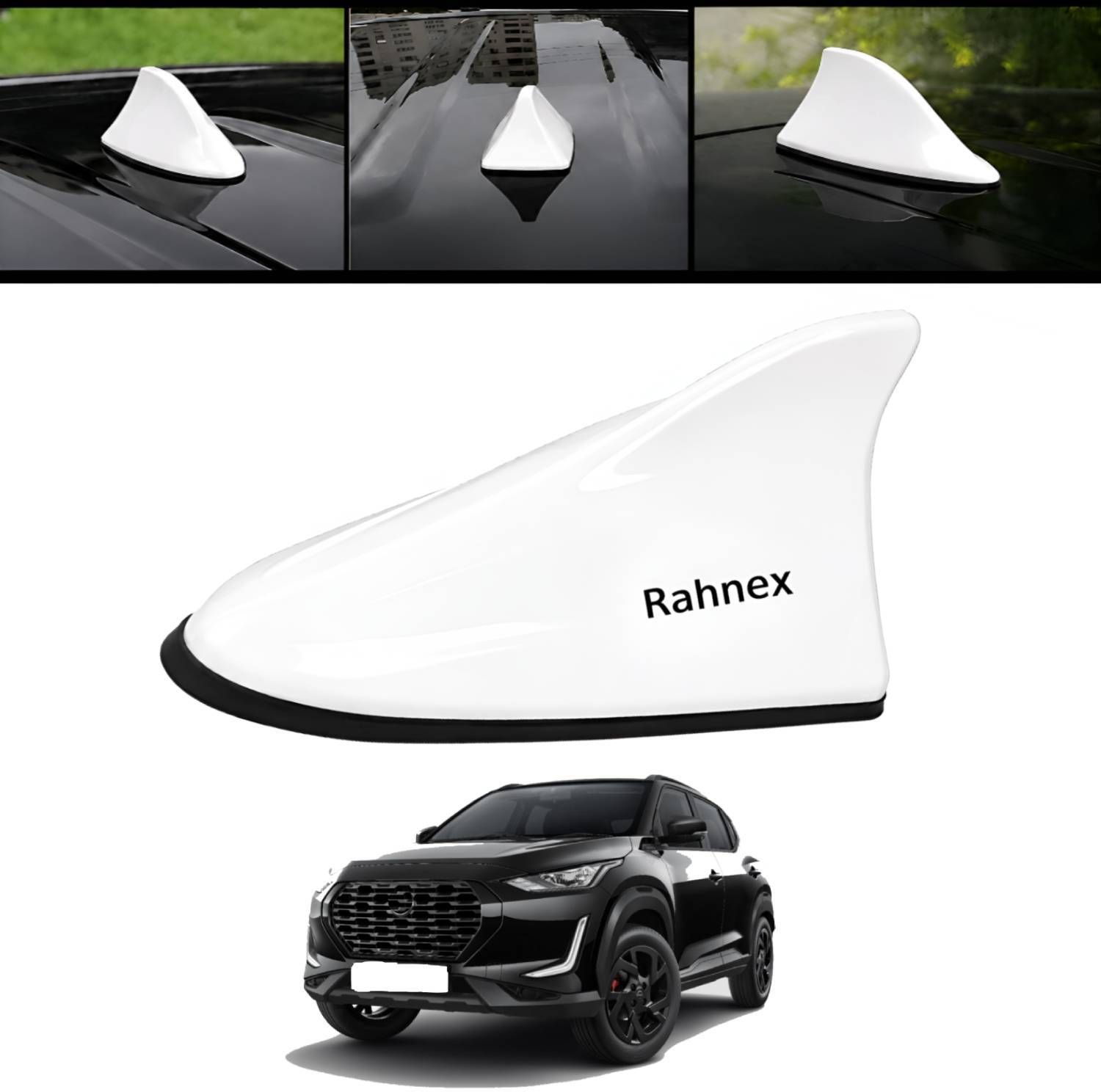 Shark Fin Car Antenna Universal Roof Mount Decorative white Antenna Magnite 2020 Rahnex Universal Shark Fin Car Antenna White Roof Mounted Aerial-189 Satellite Vehicle Antenna-picture-46