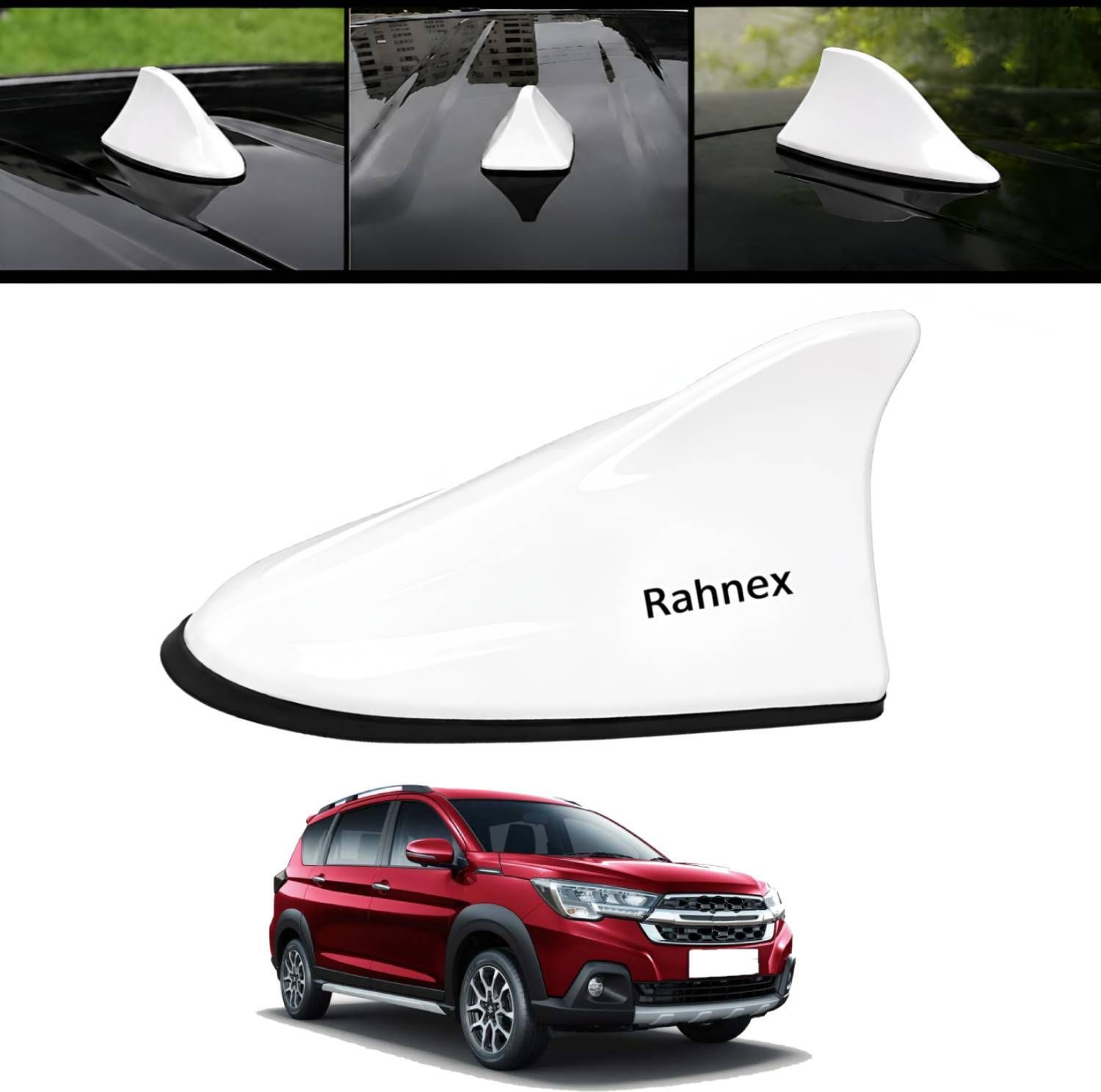 Shark Fin Car Antenna Universal Roof Mount Decorative White Antenna XL6 2022 Rahnex Universal Shark Fin Car Antenna White Roof Mounted Aerial-307 Satellite Vehicle Antenna-picture-43