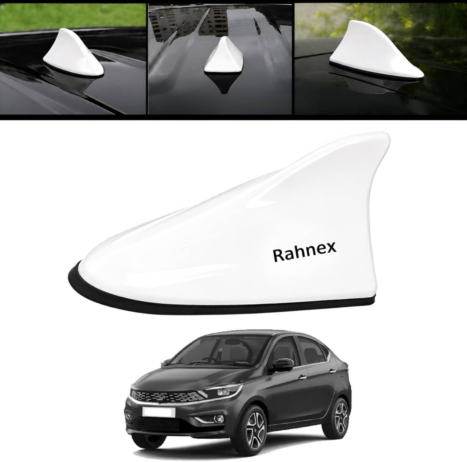 Shark Fin Car Antenna Universal Roof Mount Decorative White Antenna Tigor 2020 Rahnex Universal Shark Fin Car Antenna White Roof Mounted Aerial-263 Satellite Vehicle Antenna-picture-44