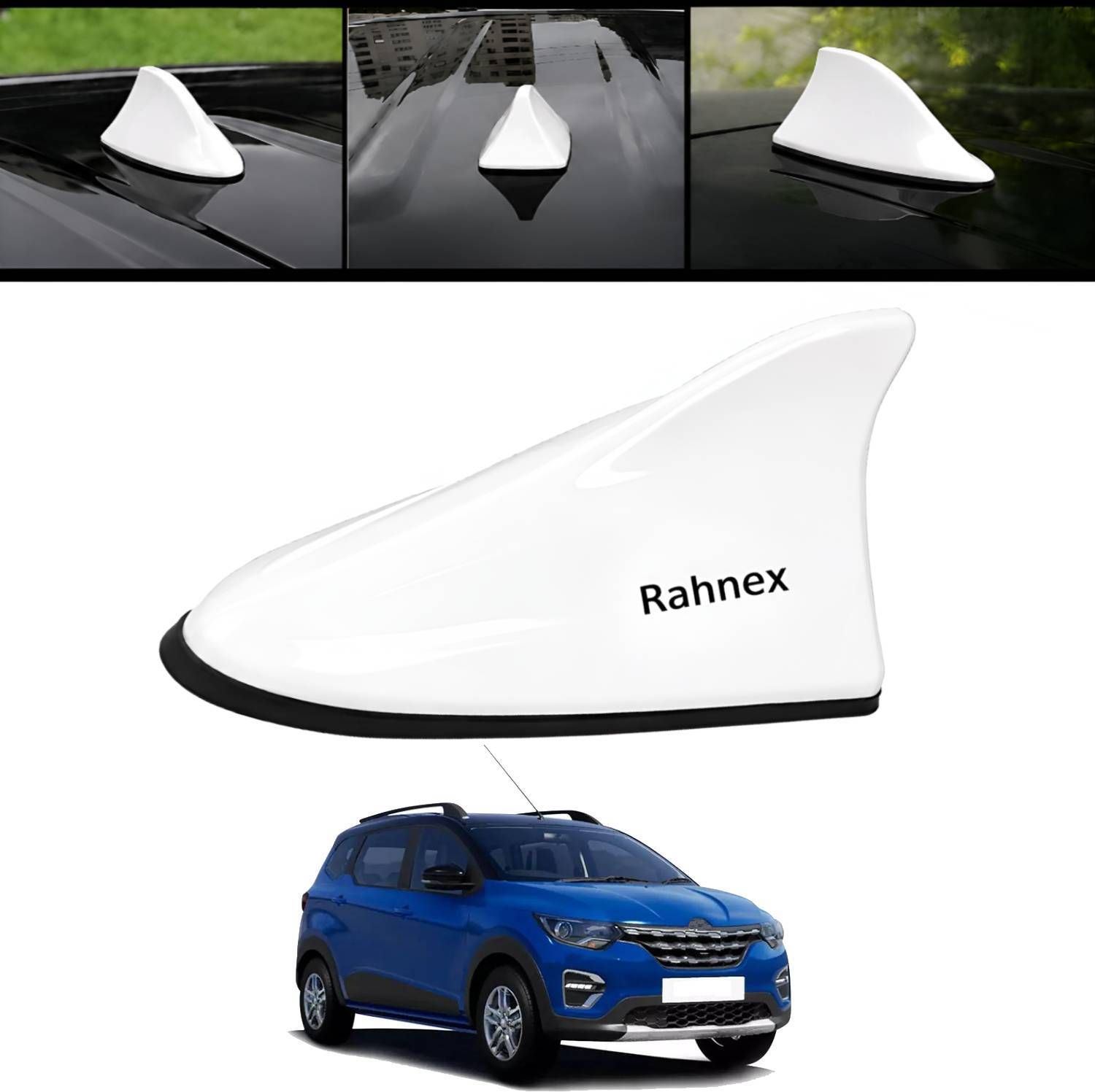 Shark Fin Car Antenna Universal Roof Mount Decorative White Antenna Triber 2022 Rahnex Universal Shark Fin Car Antenna White Roof Mounted Aerial-267 Satellite Vehicle Antenna-picture-22