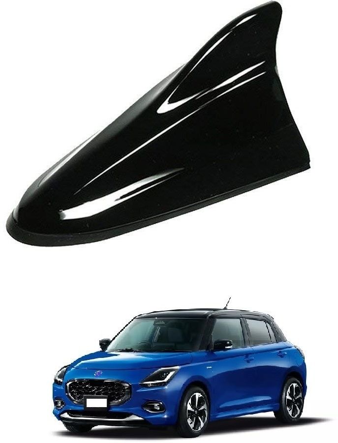 Car roof shark fin antenna black for M a r u t i S u z u k i Swift 2024 Aerial Shark Antenna Whip Vehicle Antenna-image-41