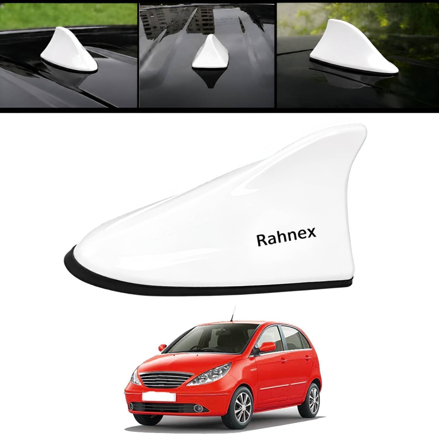 Shark Fin Car Antenna Universal Roof Mount Decorative White Antenna Indica 2015 Rahnex Universal Shark Fin Car Antenna White Roof Mounted Aerial-161 Satellite Vehicle Antenna-picture-20