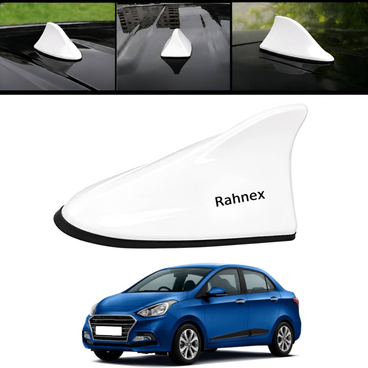 Shark Fin Car Antenna Universal Roof Mount Decorative White Antenna Xcent 2015 Rahnex Universal Shark Fin Car Antenna Satellite Vehicle Antenna-picture-15