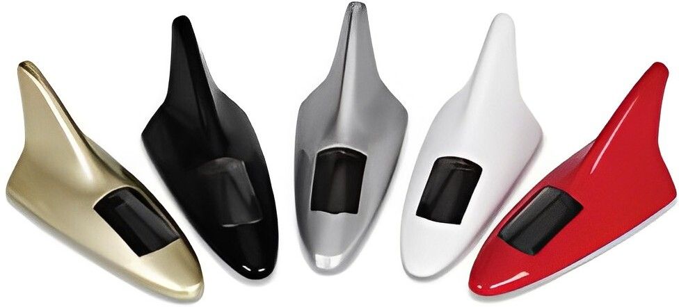Universal Car Wind Power LED Beam Shark Fin Roof Warning Flash Light (Silver) Satellite Vehicle Antenna-image-15