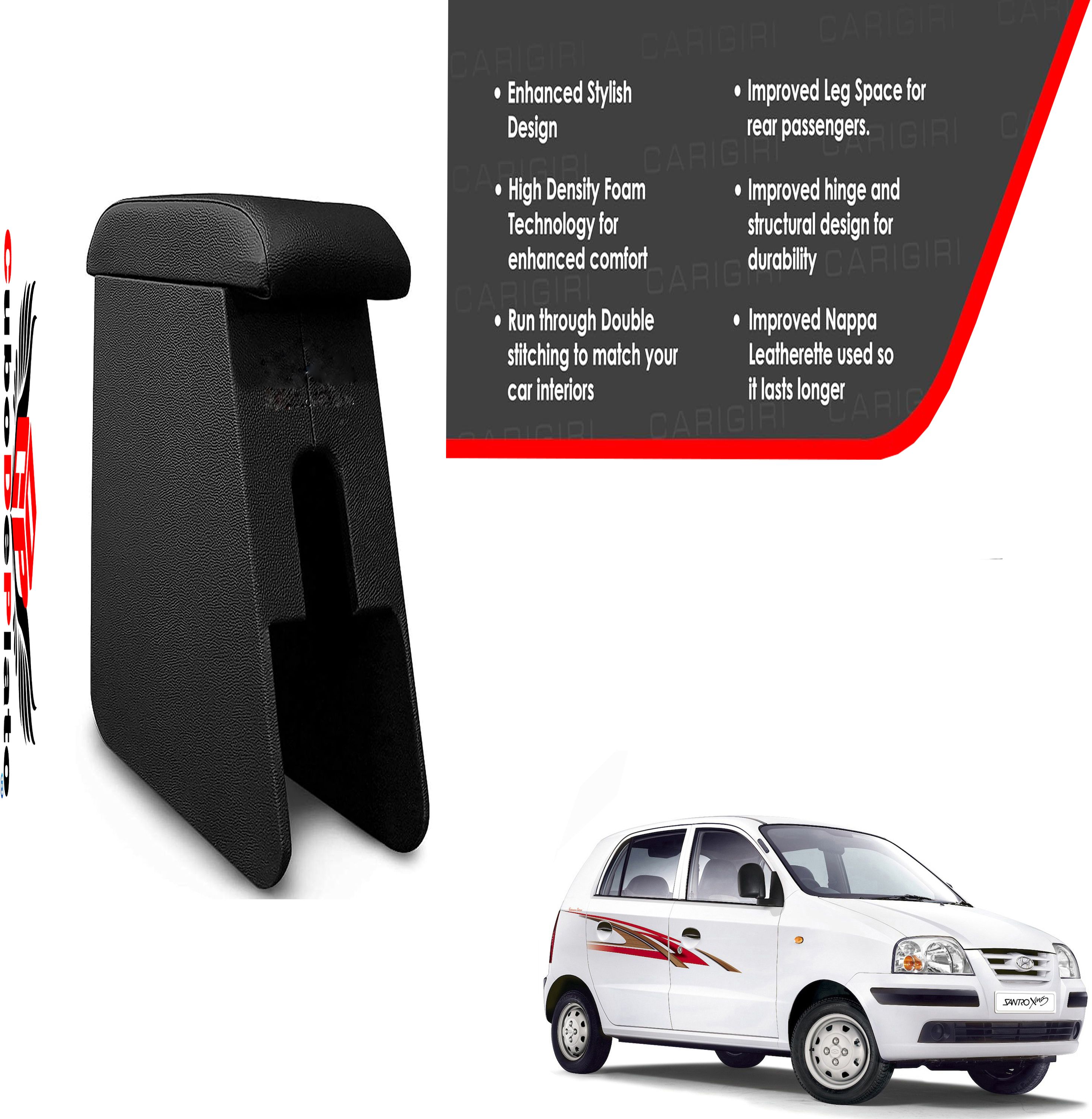 CDP_ArmRest_blk_Santro_Xing Car Armrest