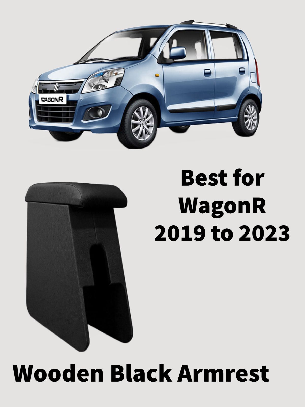 Wooden car armrest for WagonaR 2019 to 2023 Car Armrest